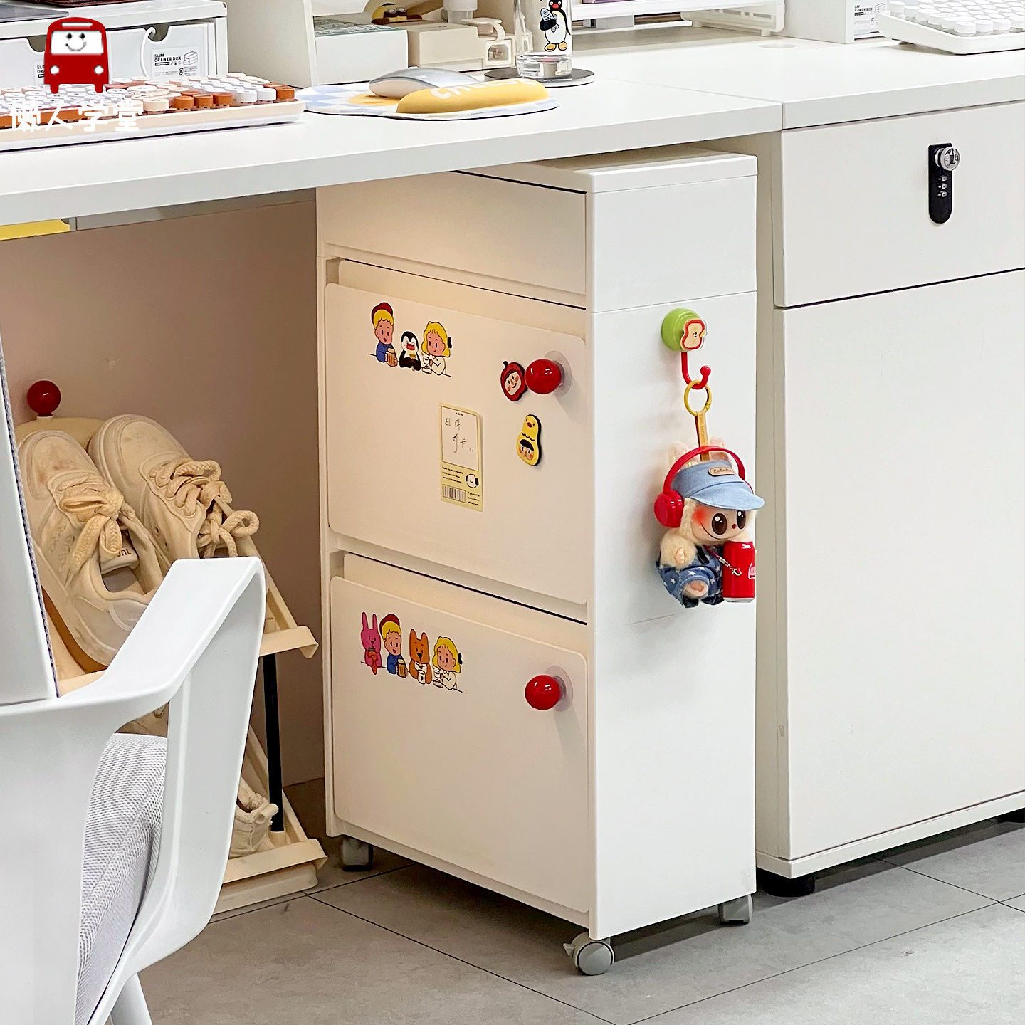 工位桌下改造神器办公室桌底落地移动收纳柜分层翻盖式包包置物架,文具电教/文化用品/商务用品,文件座/文件架/文件框,淘宝优惠券,粉丝福利购,淘宝优惠卷