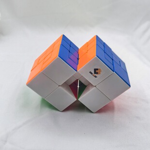 梯色三阶连体魔方傀儡1号二连体魔方 3x3 Puppet SiameseCube