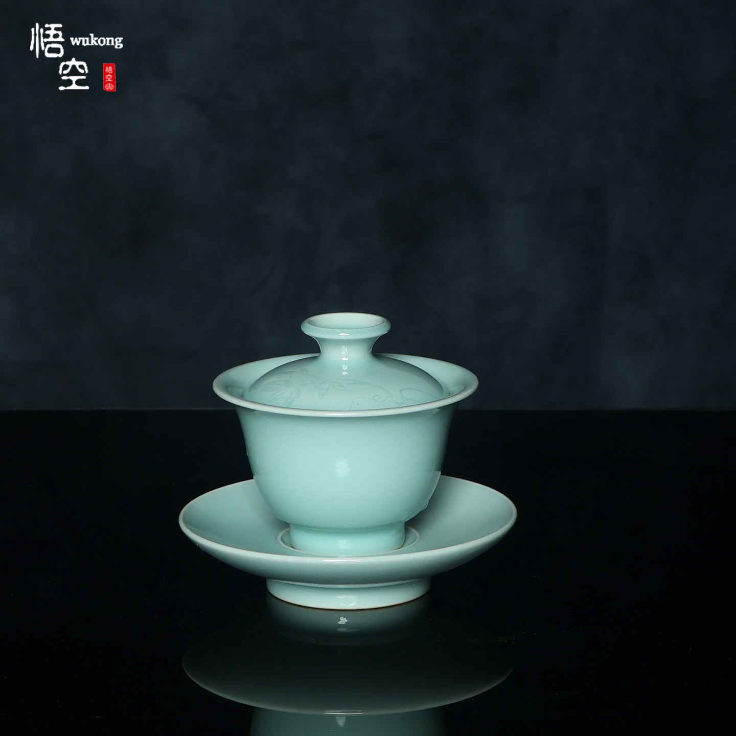 新款徐健龙泉青瓷全手工粉青釉高端三才盖碗茶杯功夫茶主人泡茶器