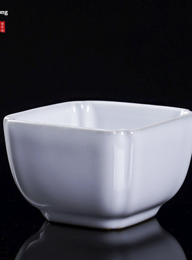 新款四方杯陶瓷茶具纯手工高档白色主人杯单杯个人喝茶专用品茗杯