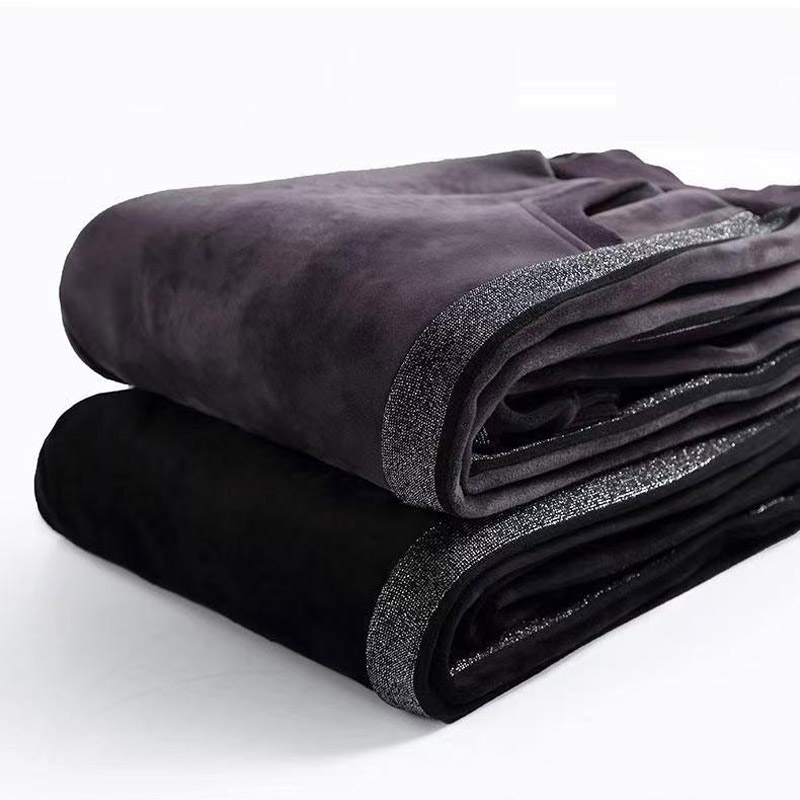 聪彩运动裤加绒加厚松紧腰加长冬