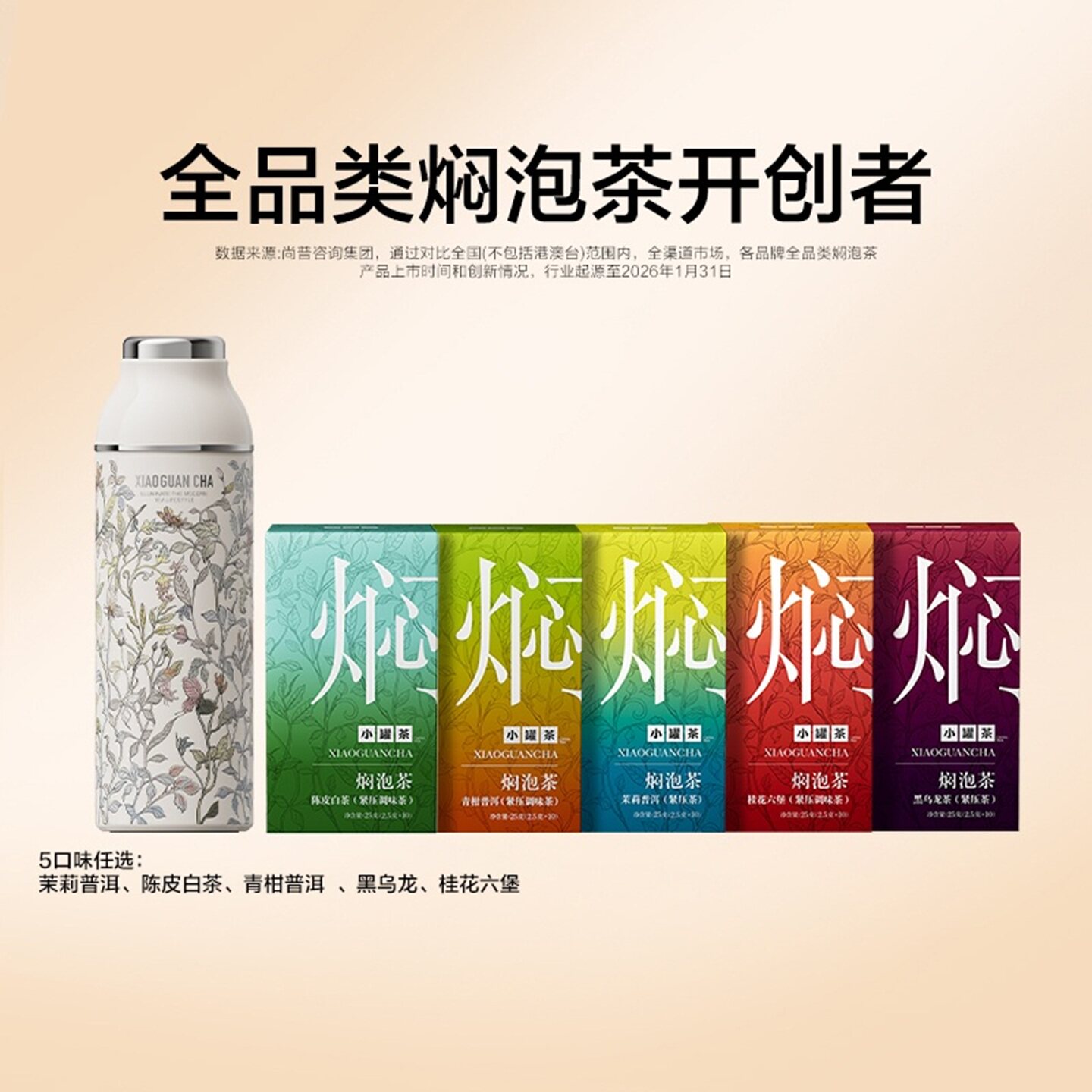 【焖泡全家福】小罐茶焖泡茶茉莉普洱口粮茶办公室焖茶杯伴娘礼物