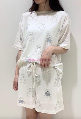 可爱纯元小熊长袖长裤套装家居服