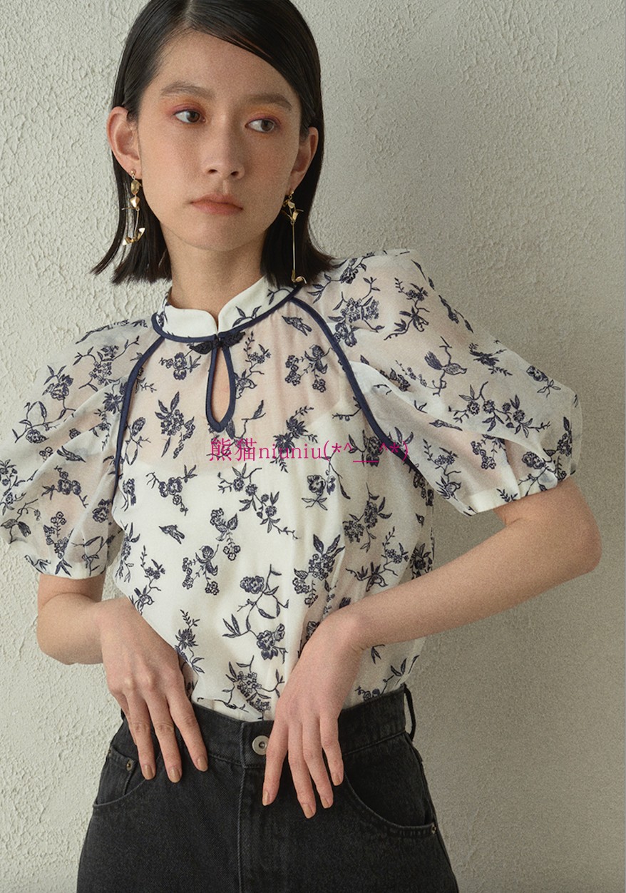 经典国风推荐！独+原~LB家 盘扣重工刺绣镂空提花衬衫