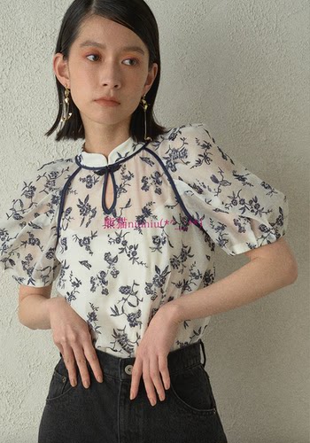 国风盘扣重工刺绣镂空提花衬衫