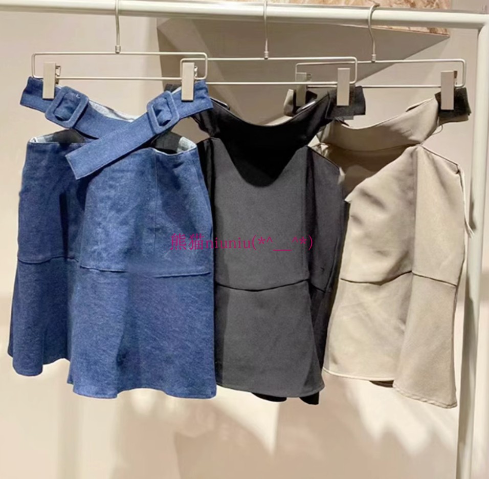 高腰A字百搭俏皮短个性腰带裙裤