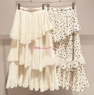 S家 纯元 高腰荷叶边百褶不规则层叠蛋糕半身裙255048 型 25年新版