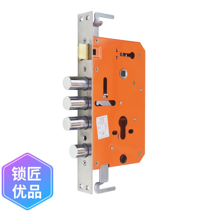 防盗门锁体家用圆头单活双活大门铜舌面板钥匙门锁通用型圆柱锁板_虎窝淘