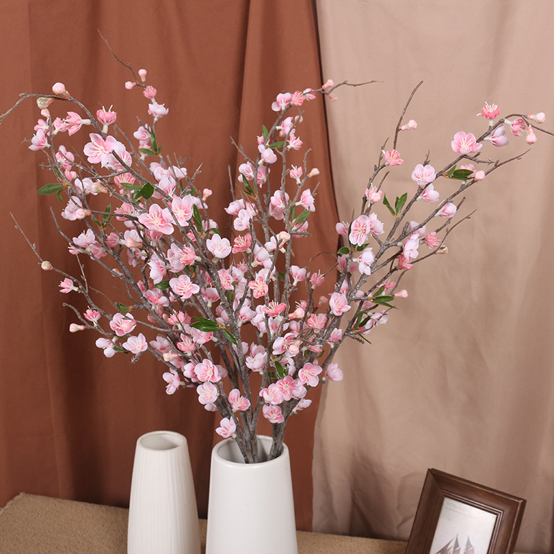 桃花仿真花假花摆设 粉色绢花装饰 花朝节 汉服拍照道具手拿花