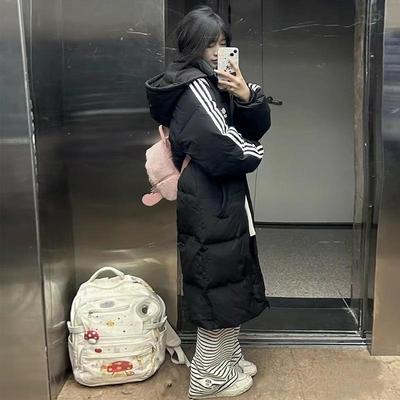 羽绒棉服女中长款过膝2025新款冬季韩系学生棉袄高级感超好看棉衣