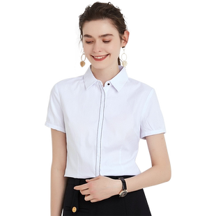 清仓衬衣女短袖上班通勤女装夏季时尚高级感寸衫工装职业衬衫上衣
