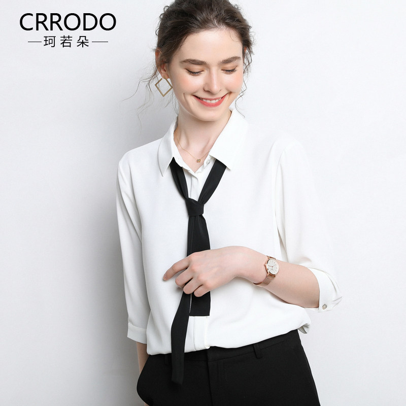 白色衬衫女秋季职业2025新款高级感夏季雪纺气质半袖衬衣通勤上衣,女装/女士精品,衬衫,淘宝优惠券,粉丝福利购,淘宝优惠卷