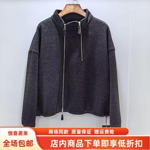 休闲立领双拉链拼接上衣宽松百搭短外套 时尚 261Y007春装 2025新款