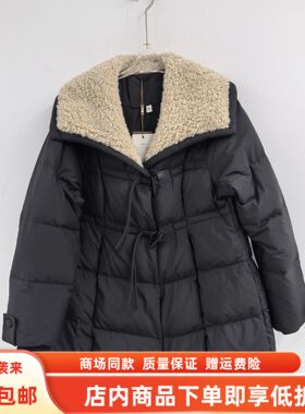 FYMY25688冬装2025女新款时尚羊羔毛翻领国风中长羽绒服短款外套