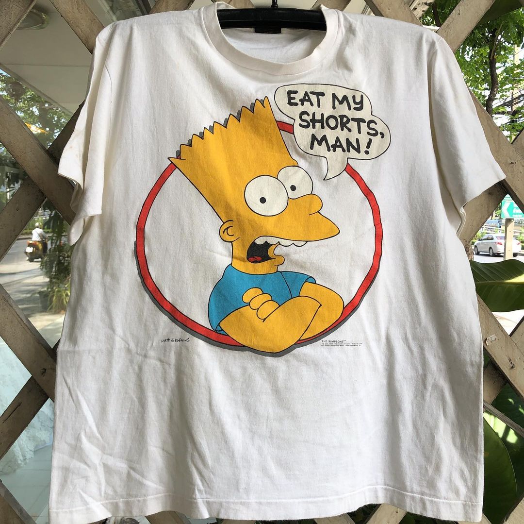 The Simpsons辛普森动漫周边美式复古vintage小众设计男女短袖T恤