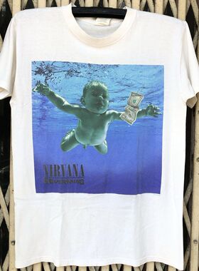 Nirvana涅槃乐队别介意小孩欧美高街摇滚短袖男女oversize潮流T恤