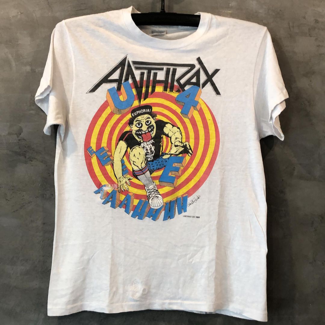 Anthrax炭疽欧美硬壳朋克乐队ins潮牌短袖T恤男女oldschool情侣装