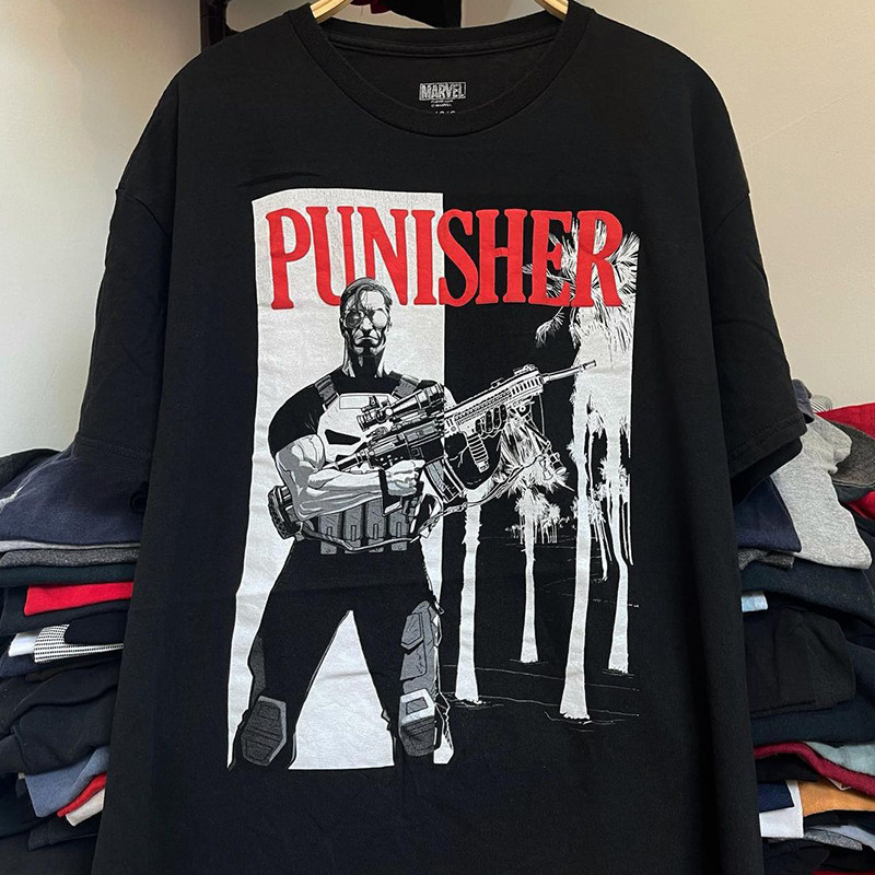 vintage惩罚者欧美街头短袖t恤
