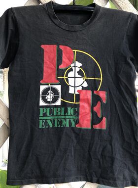 Public Enemy全名公敌hiphop嘻哈说唱摇滚乐队男女街头短袖T恤潮