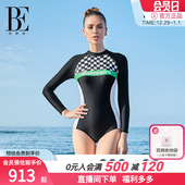 BE范德安冲浪系列2025新品 显瘦防晒抗氯速干 连体泳衣三角女士长袖