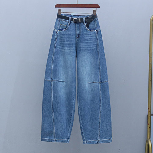 2026新款春夏薄款阔腿牛仔弯刀裤