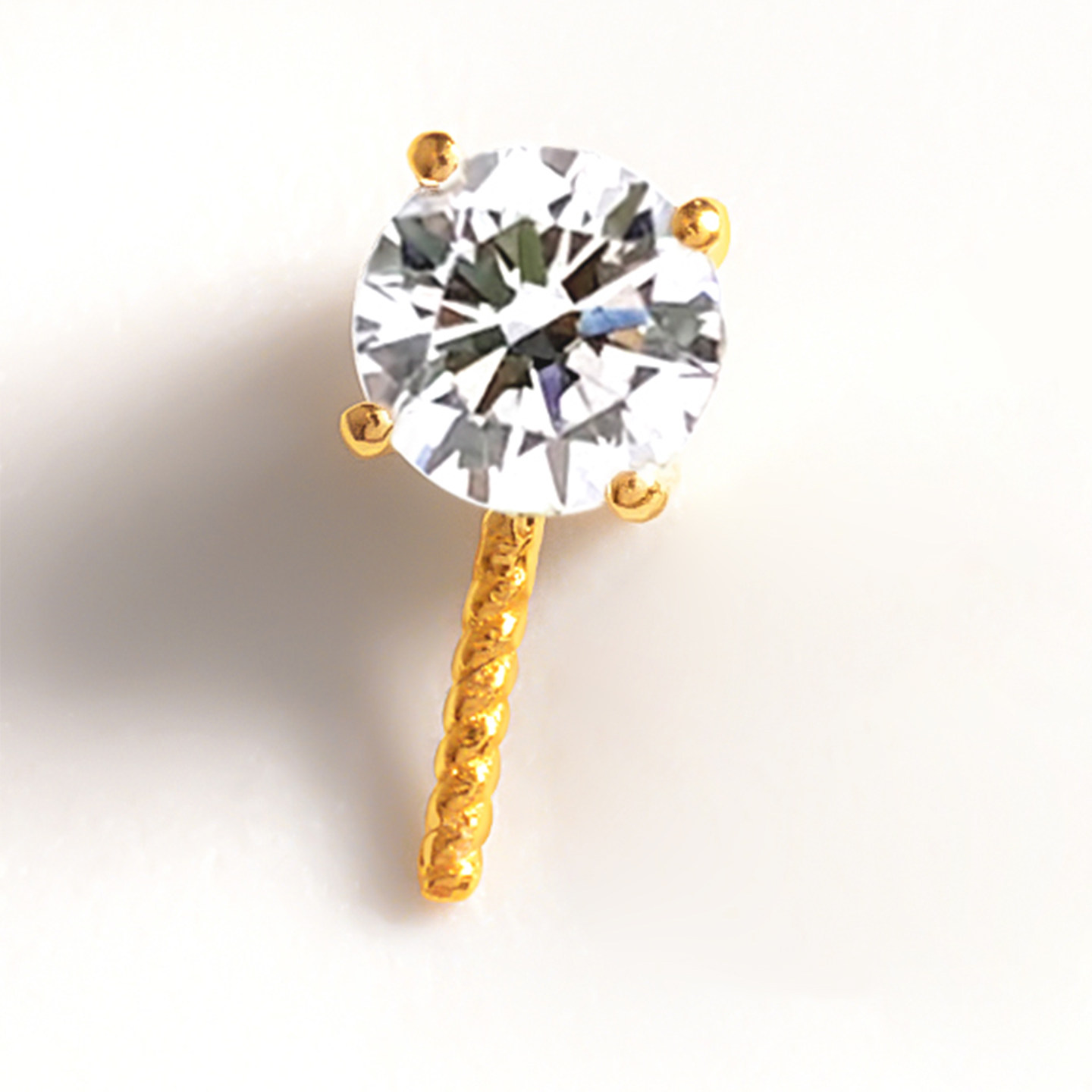 18k金扣头王妃款珍珠吊坠空托配件项链镶嵌戴妃款半成品au750黄金