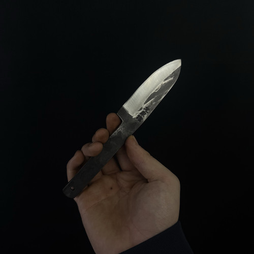 轴承钢一体锻打 小刀 纯手工制作 52100轴承钢