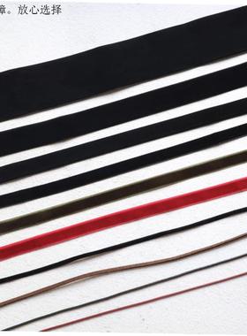 欧美饰品INS极简约风黑&红色绒带颈链choker项圈短款锁骨链项链女