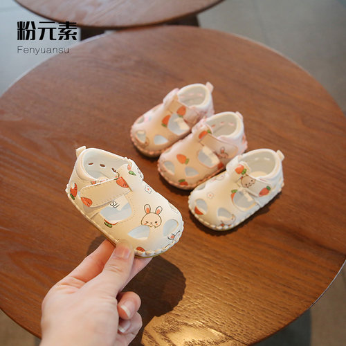 婴儿凉鞋夏季包头鞋子透气女童