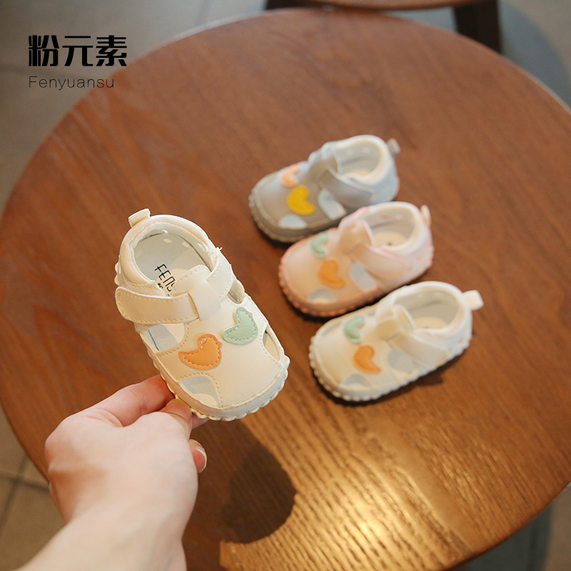 春夏软底女宝0-3-6一岁婴幼儿鞋