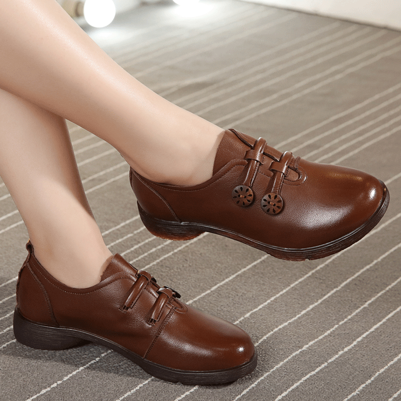 复古新款41一43四季牛筋底皮鞋
