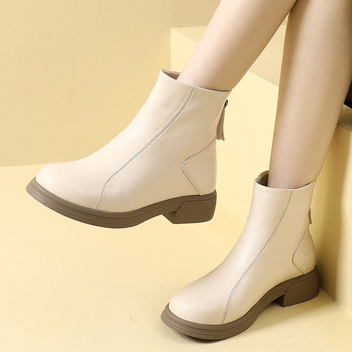 玲峰大码真皮女鞋柔软舒适透气