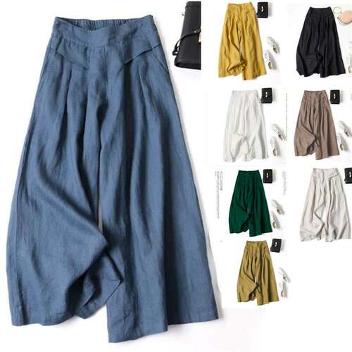 Loose Semi-Elastic High-Waist Thin Wide-Leg Pants宽松阔腿裤