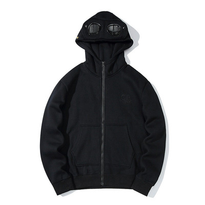 Men Round Lens CP Sweatshirt Pullover Pure Cotton Hooded连帽