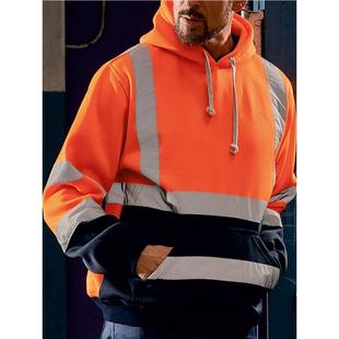 splicing reflective hoodie jumper 连帽套头反光拼接卫衣Hooded