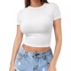 crop with top Female shirt short sleeves