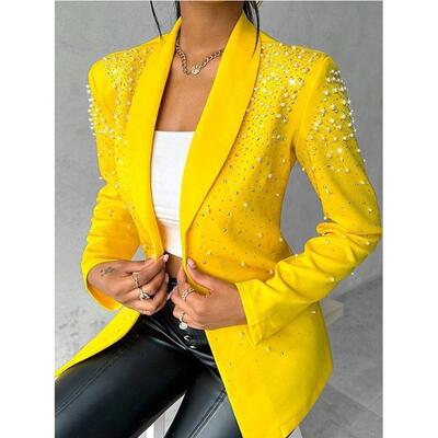 2024新款时尚休闲泡珠小西服女Women casual suit jacket