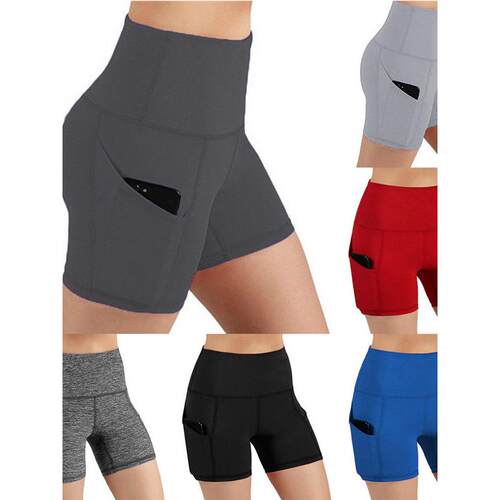 running shorts women紧身裤口袋跑步健身短裤运动裤女