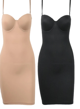 Slimming Shapewear Slips Nude Straight Tube Dress 长款束身衣