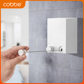 卡贝阳台收缩晒衣钢丝绳免打孔伸缩晾衣架室内外隐形晾衣绳 秒杀