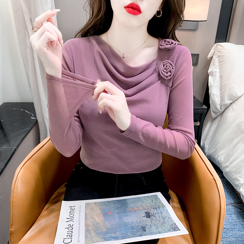 长袖打底衫女内搭上衣网红高级设计感可外穿富家千金t恤大码妈妈