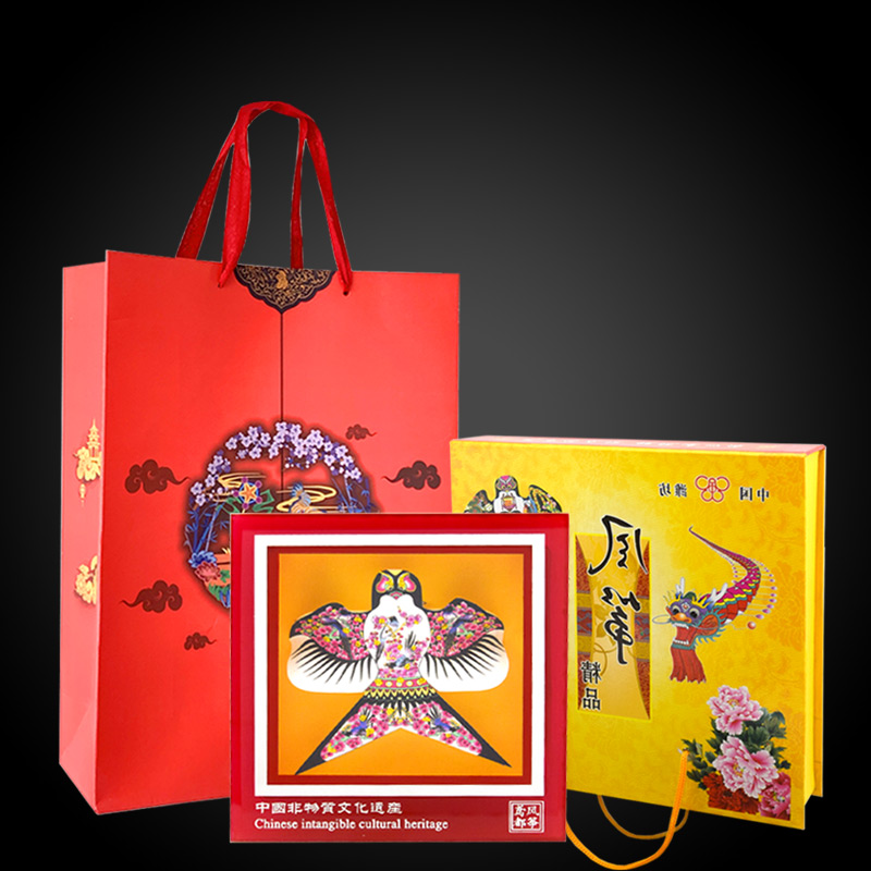 玻璃镜框中国风特色风筝礼盒奥月