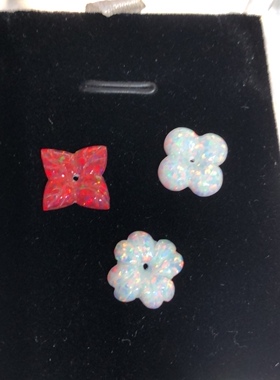 欧泊 白色澳宝蛋形素面 合成澳宝旦形戒面椭圆形欧珀平底素面澳宝
