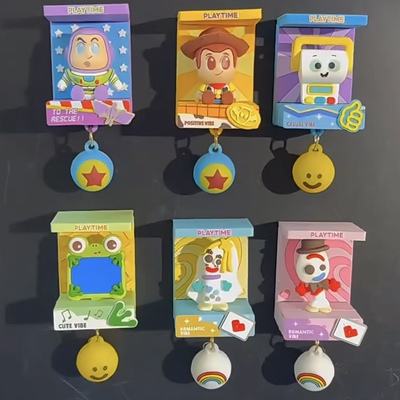 名创优品MINISO迪士尼玩具总动员系列盲盒发光冰箱贴潮玩摆件礼物