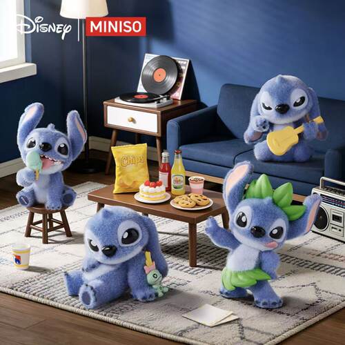 MINISO迪士尼史迪奇陪在你身边系列盲盒潮玩手办史迪仔摆件玩具