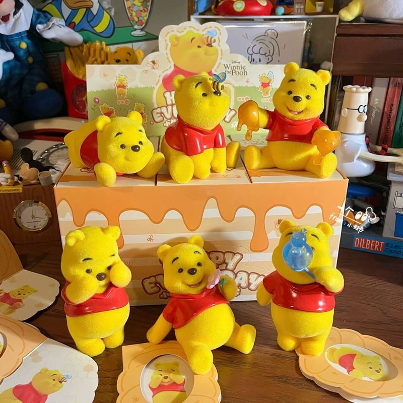 现货包邮TOPTOY小熊维尼的快乐日常盲盒潮玩植绒公仔手办玩具摆件