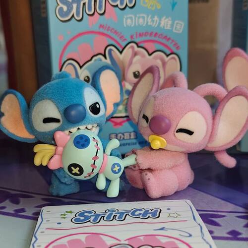 新品MINISO名创优品迪士尼史迪奇闹闹幼稚园系列盲盒潮玩礼物摆件