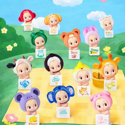 现货miniso名创优品丘比动物趴趴乐系列手办盲盒萌粒公仔桌面摆件