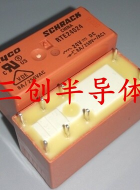 RTE24024全新泰科继电器 RTE24024 24VDC 8A 8脚 全新原装