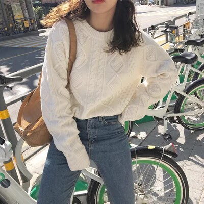加厚100%纯山羊绒毛衣女